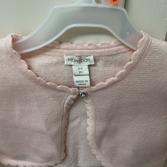 BABY PINK SPARKLY KIDS SHRUG - Monsoon, 5-6 - Picture 2 of 4